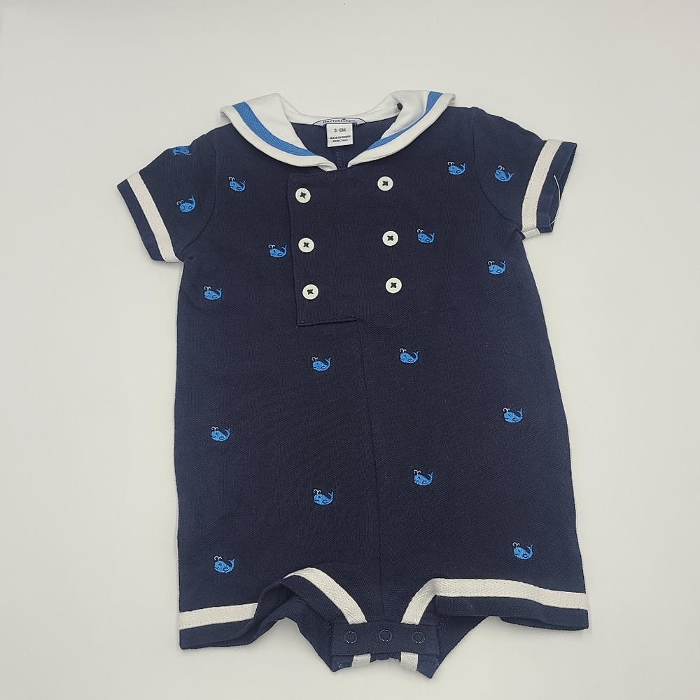 NEW Hartstrings baby boy sailor shortall size 3-6 months
